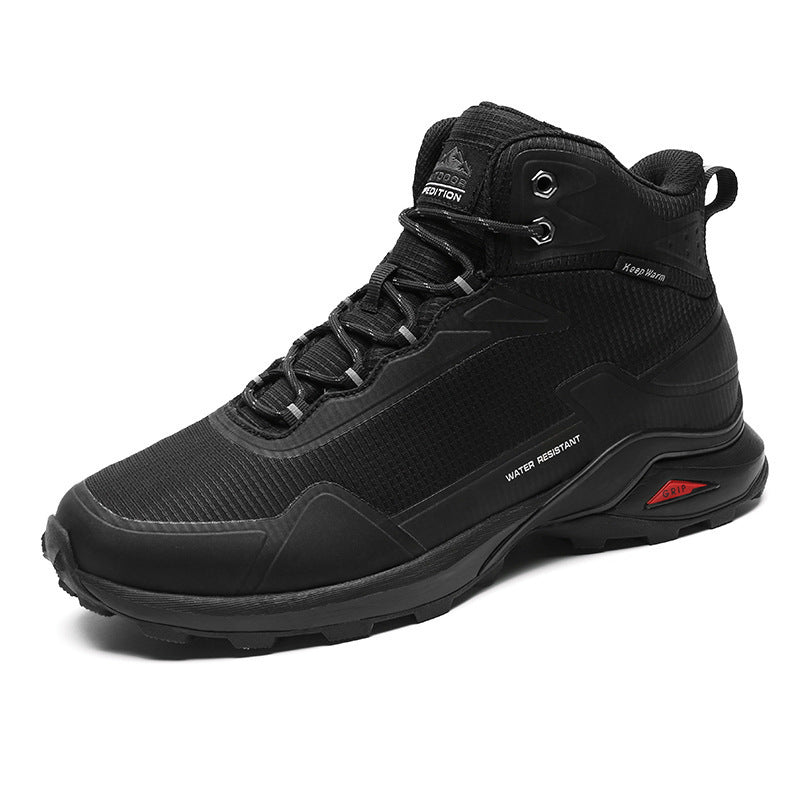 Flag Village Large Size High-top Hiking Shoes Men's Winter Outdoor Men's Sports Shoes Hiking Shoes