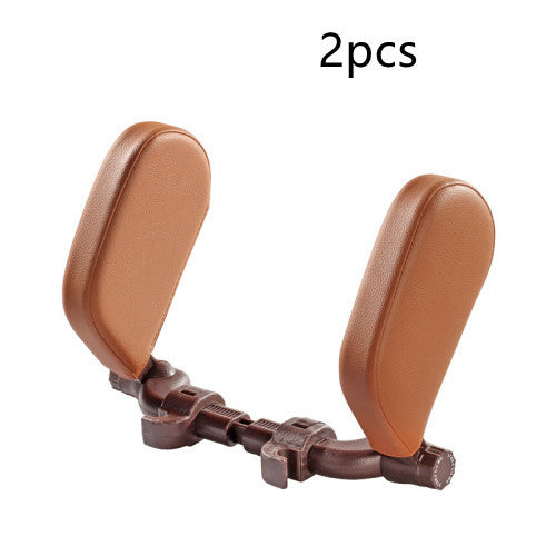 Flag Village Auto Tools Car headrest pillow Sleep Adjustable Side Car Soft Travel Seat Headrest Auto Leather Support Neck Pillow Cushion car accessories