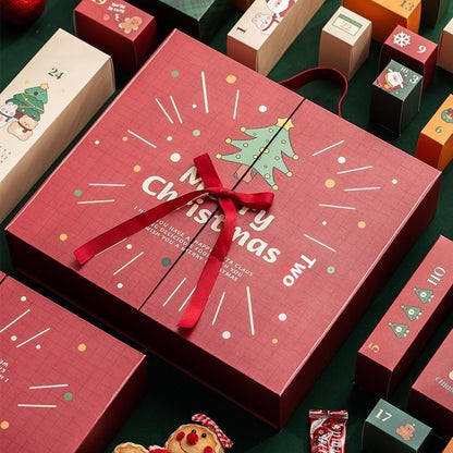 Flag Village Christmas Birthday Box Blind Box Gift Diy Children Countdown Calendar Gift Box Set
