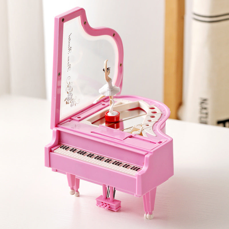 Flag Village Dancing Girl Piano Music Box Valentine's Day Gift