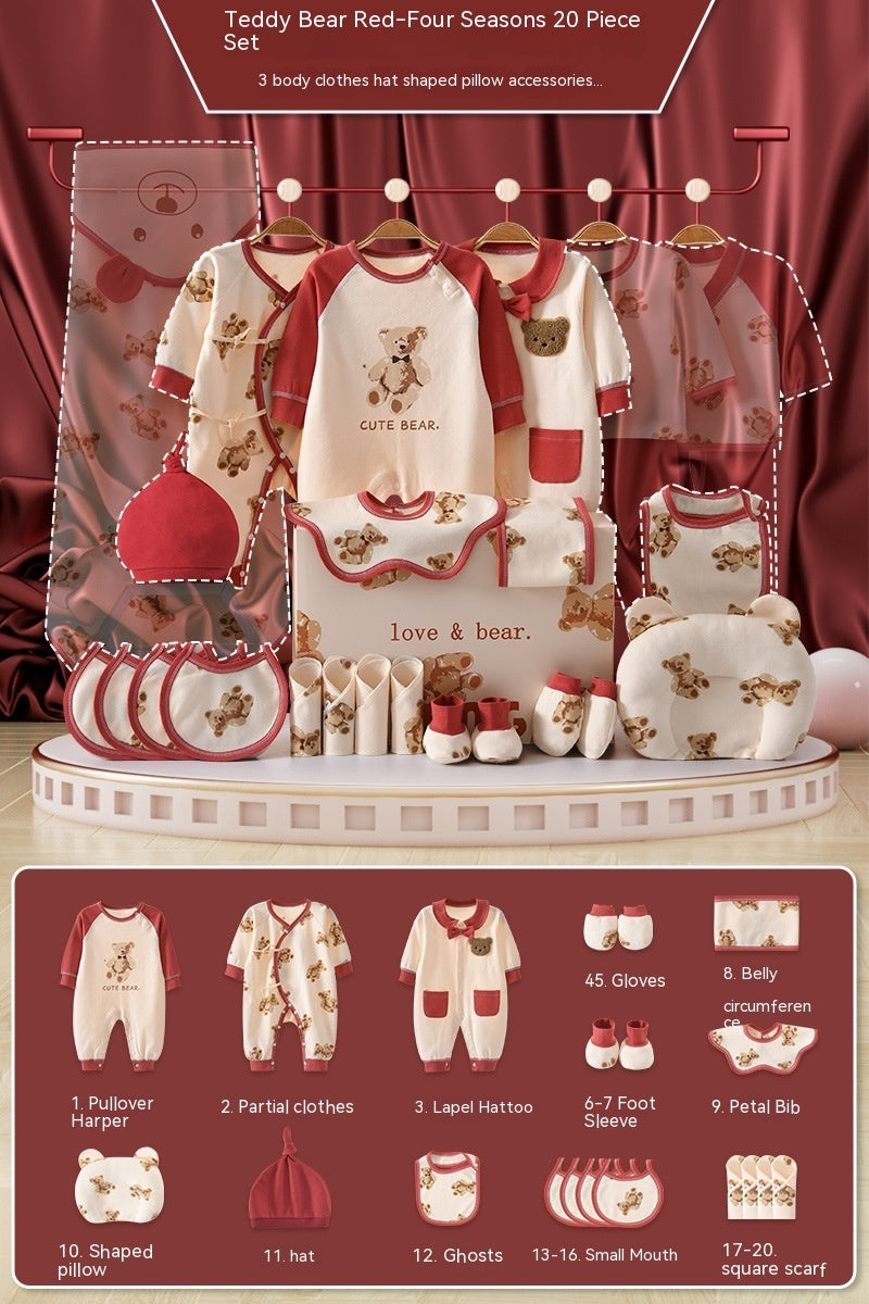 Flag Village Newborn Gift Box Newborn Baby Meeting Etiquette Clothes Suit