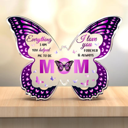 Flag Village Mother's Day Gifts For Mom Grandma Nana DIY Unique Mom Birthday Gift Ideas Butterfly-Shaped Acrylic Keepsake Gifts For Mothers Day
