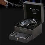 Flag Village Leather Belt Wallet Gift Box Set Holiday Gift Watch