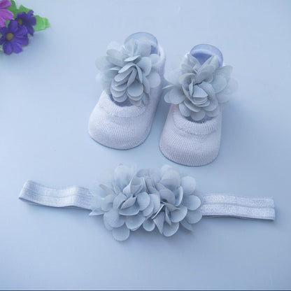 Flag Village New Baby Girl Socks Headband Gift Box