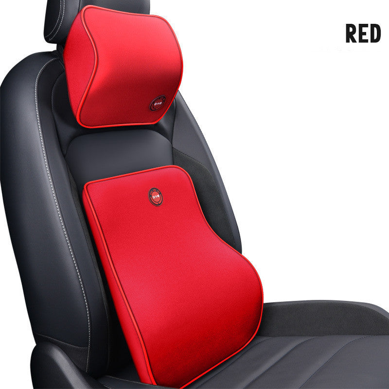 Flag Village Auto Tools Car Headrest Neck Protector Backrest Car Seat Pillow Lumbar Pillow Memory Foam