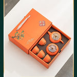 Flag Village Gift Box With Hand Gift Set Ceramic Tea Set Suit