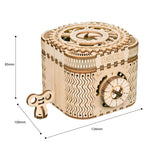 Flag Village Robotime Rokr 123Pcs Treasure Box Creative 3D Wooden Puzzle Game Assembly Toys Chris Gift For Children Adults Teens Dropshipping
