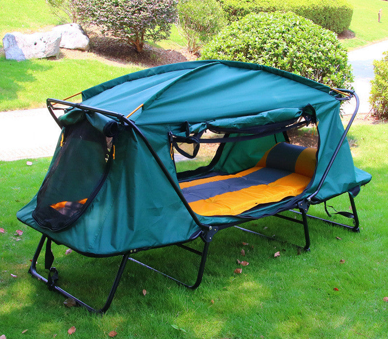 Flag Village Outdoor Thickened Oxford Cloth Insulated Off Ground Tent For Two Camping And Fishing Tent