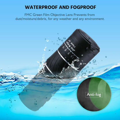 Flag Village 40x60 Day Night Vision HD Optical Monocular Hunting Camping Handheld Telescope Life Waterproof, Anti-Fog Monocular Suitable For Observing Nature Animals