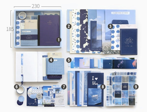 Flag Village Hand Ledger Gift Box Cute Simple Set Notebook