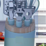 Flag Village Stainless Steel Kitchen Gadgets Household Kitchen Utensils Tray Peeler Egg Beating Scissors Gifts