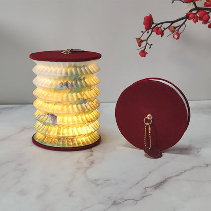 Flag Village Folding Small Lantern For Cultural And Creative Gifts