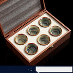 Flag Village High-grade Ceramic Small Tea Bowl Tasting Cups Tealight Gift Box Set