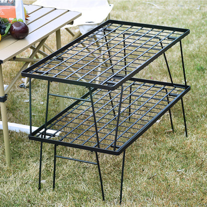 Flag Village Outdoor Portable Splicing Camping Picnic Barbecue Iron Folding Table