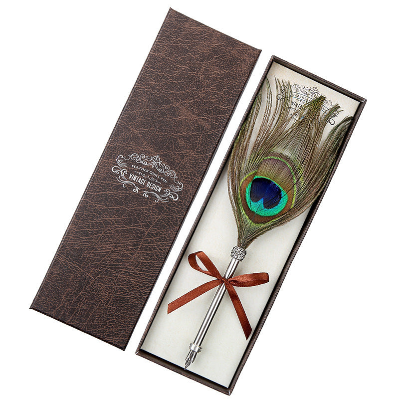 Flag Village European Retro Feather Pen Gift Box