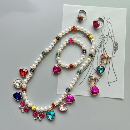 Flag Village Girls' Jewelry Gift Box Necklace Set