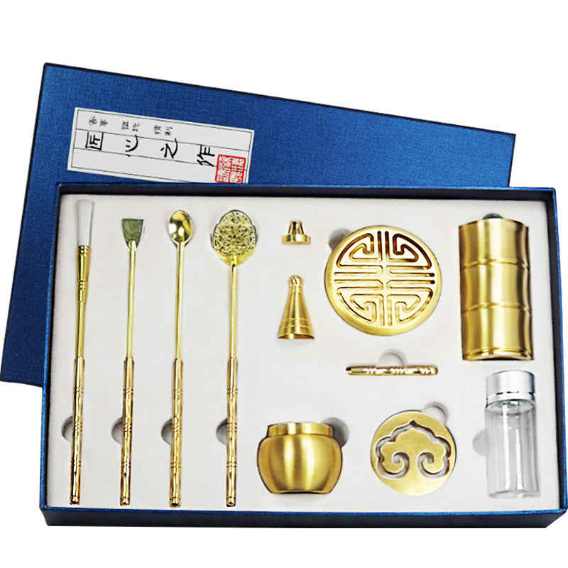 Flag Village Copper Incense Set Gift Box