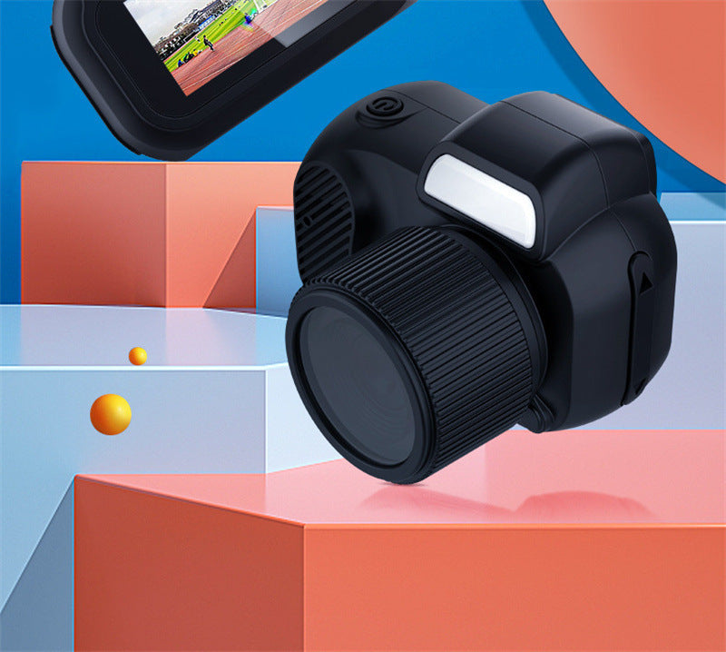 Flag Village Retro Mini Camera With Screen Indoor Home Outdoor 1080p HD Portable Very Small Camera Video Support Holiday Gifts