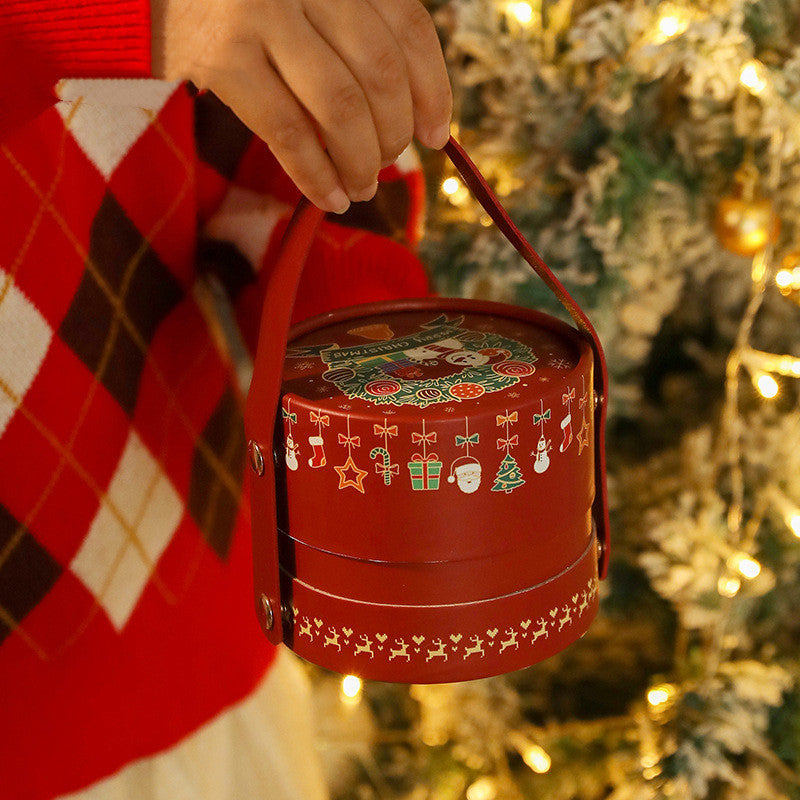 Flag Village Christmas Gift Box Portable Decorative Packing Box