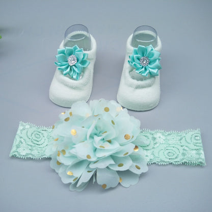 Flag Village New Baby Girl Socks Headband Gift Box