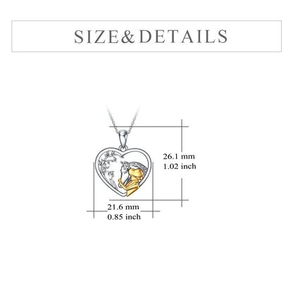Flag Village Horse Boys Girls Pendant Necklace Gifts Locket Necklace that holds pictures for Family