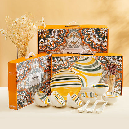 Flag Village Galaxy Planet Tableware Set Gift Color Box