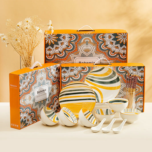 Flag Village Galaxy Planet Tableware Set Gift Color Box