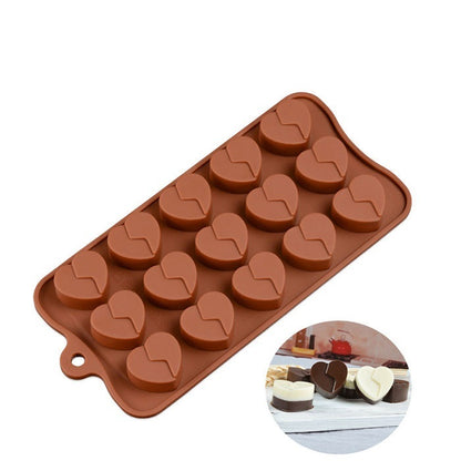 Flag Village Silicone Chocolate Brown Love Heart Mold Gift Box