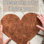 Flag Village Reasons Why I Love You Wooden Heart Puzzle Romantic Love Jigsaw Puzzle Wedding Anniversary For Wife Husband Birthday Gifts Valentine's Day Gift