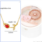 Flag Village Ferris Wheel Induction Lamp Light Luxury Ring Set Chain Jewelry Box