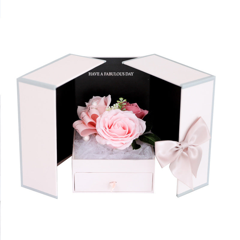 Flag Village Valentine's Day Creative Roses Jewelry Gift Box