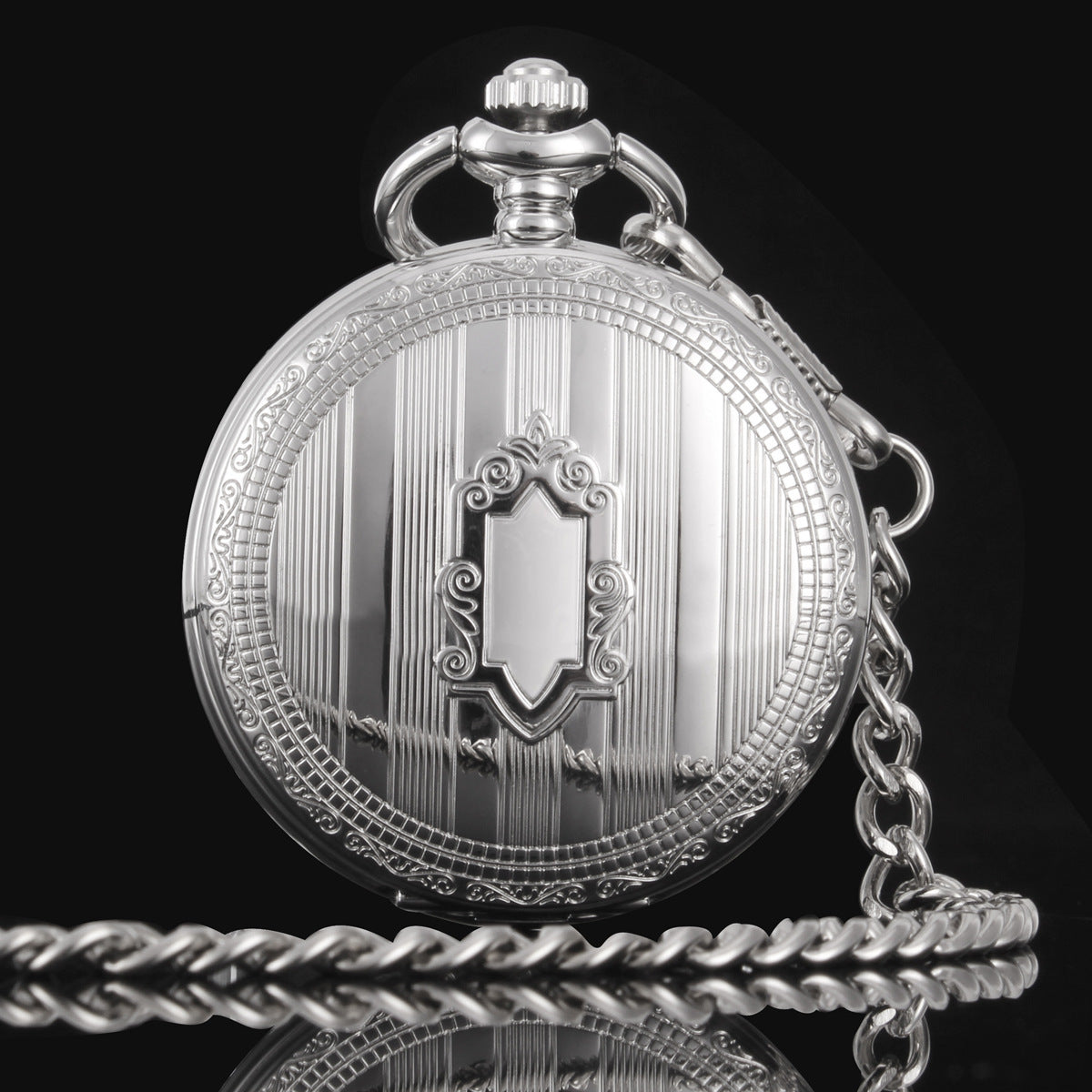 Flag Village Shield Automatic Mechanical Pocket Watch Gifts For Men And Women