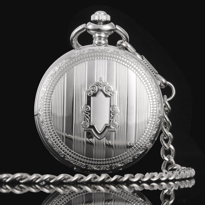 Flag Village Shield Automatic Mechanical Pocket Watch Gifts For Men And Women