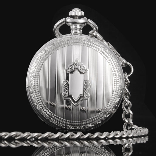 Flag Village Shield Automatic Mechanical Pocket Watch Gifts For Men And Women