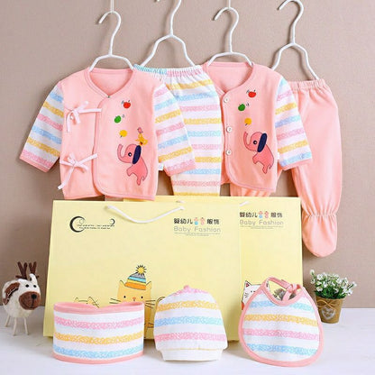 Flag Village Pure Cotton Baby Clothes Spring And Autumn Summer Children Gift Box Set