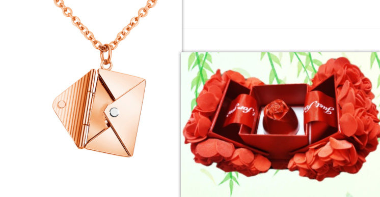 Flag Village Fashion Jewelry Envelop Necklace Women Lover Letter Pendant Best Gifts For Girlfriend