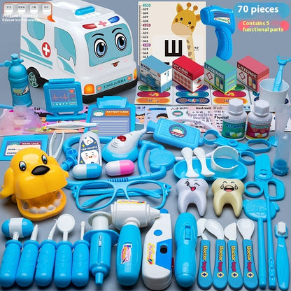 Flag Village Children's Doctor Toy Set Tool Medical Box