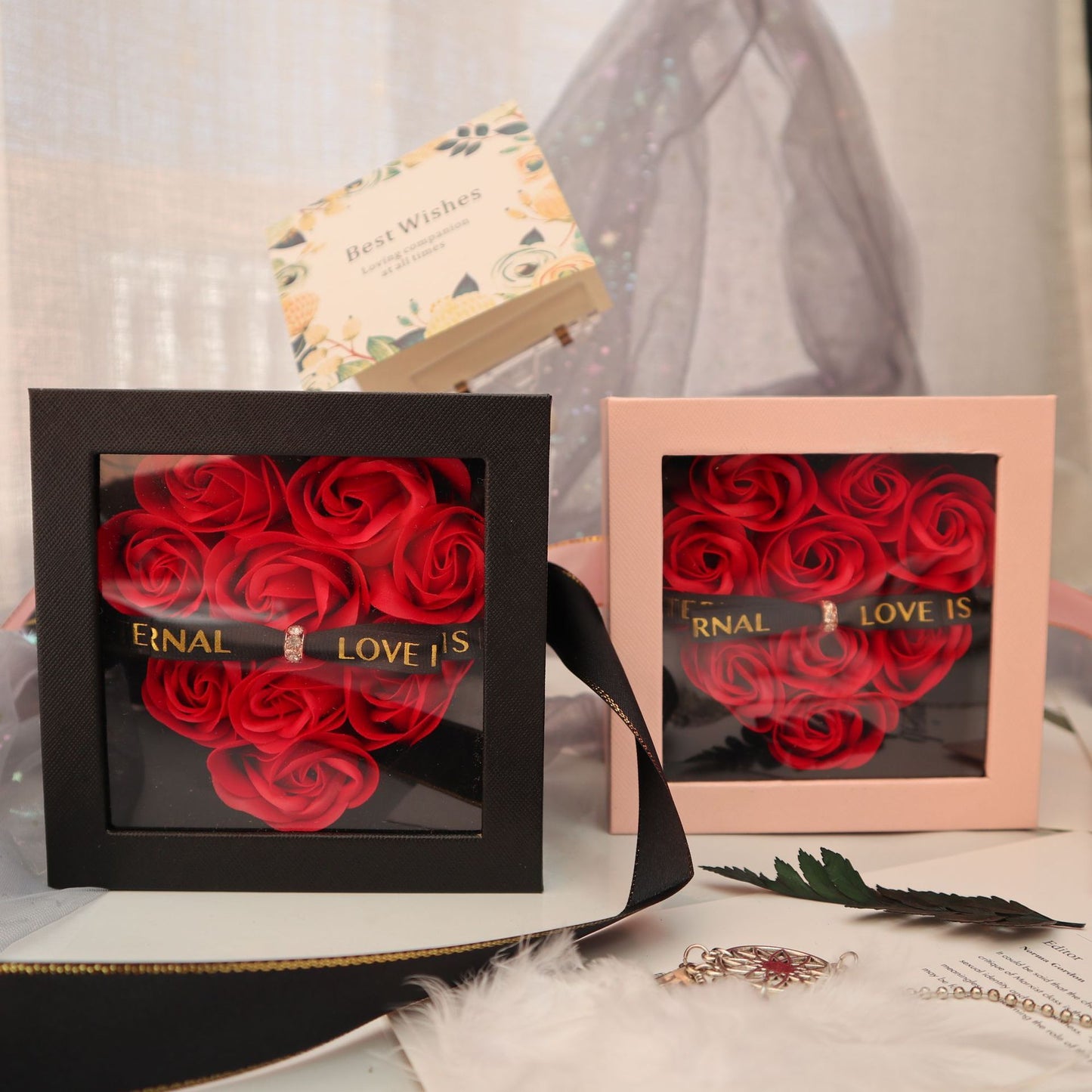 Flag Village Creative Birthday Gift Rose Skylight Gift Box