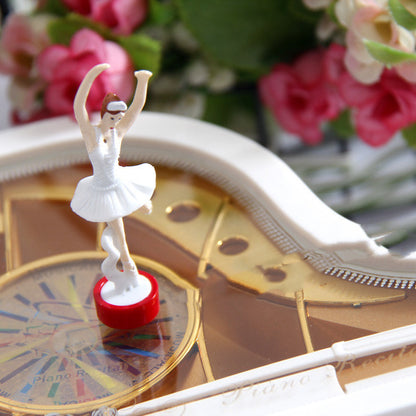 Flag Village Dancing Girl Piano Music Box Valentine's Day Gift