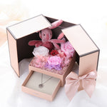 Flag Village Valentine's Day Gift Birthday Rose Drawer Jewelry Eternal Flower Gift Box