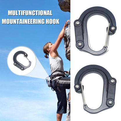 Flag Village Hybrid Gear Clip - Carabiner Rotating Hook Clip Non-Locking Strong Clips For Camping Fishing Hiking Travel Backpack Out