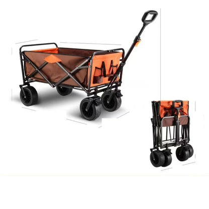 Flag Village New Outdoor Lightweight Camping Folding Small Trailer