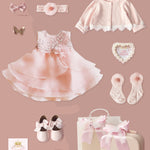 Flag Village Baby High-end Gift Box Little Princess Dress Lace Dress Suit