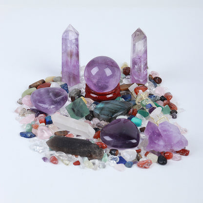 Flag Village Donghai Natural Crystal Gem Hexagonal Prism Energy Ball Gift Box