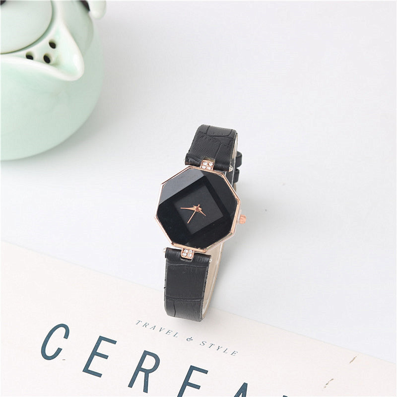 Flag Village Women's Watch Korean-style Retro Artistic Personalized Minority Trendy Quartz Gift Box