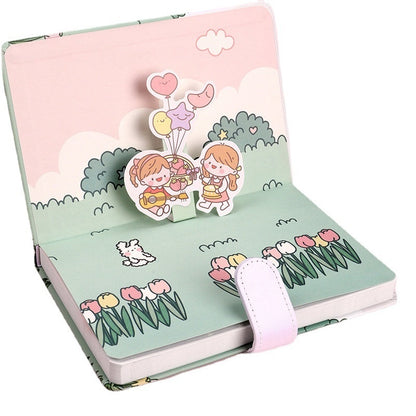 Flag Village Journal Book Set Gift Box Girl Heart Cute Gift Bag
