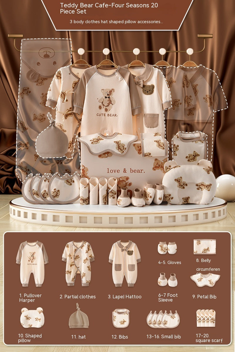 Flag Village Newborn Gift Box Newborn Baby Meeting Etiquette Clothes Suit
