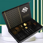 Flag Village Gift Box Stainless Steel Tableware 24-piece Set