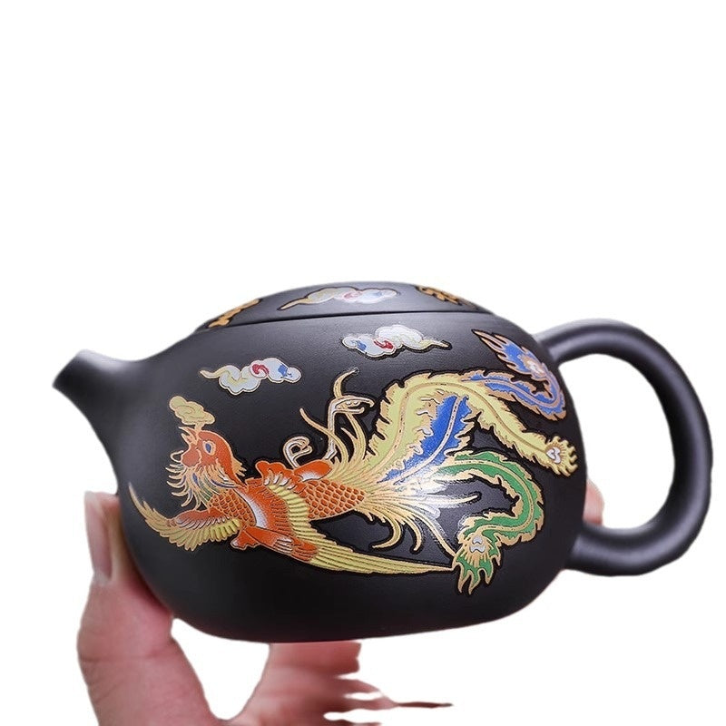 Flag Village Handmade Fengming Teapot Single Teapot Ceramic Household Tea Set Gift Box