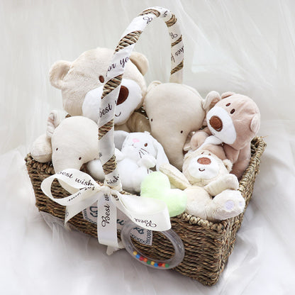 Flag Village Newborn Baby Color Cotton Toy Set Gift Box